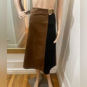 Marc New York Asymmetrical Brown and Black Skirt
